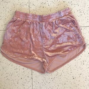 H&M velvet shorts